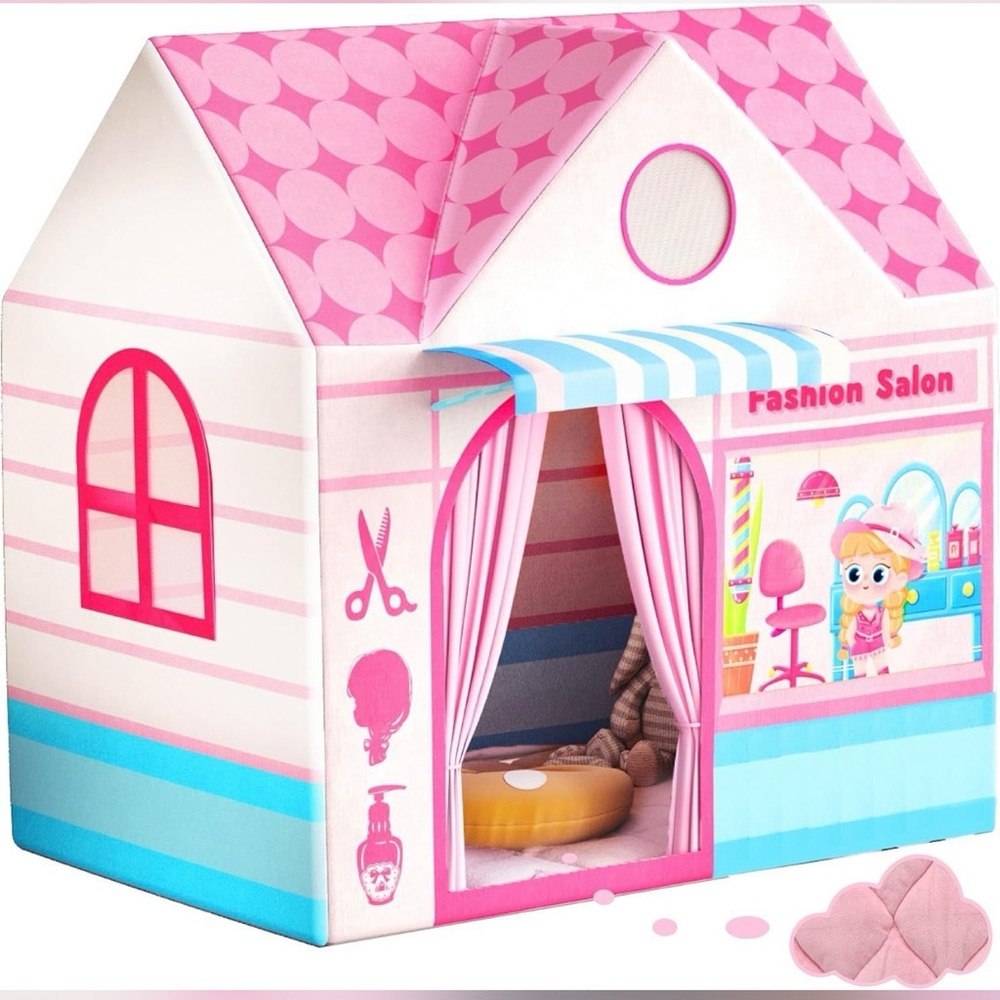 Pink Fashion Salon Playhouse for Kids